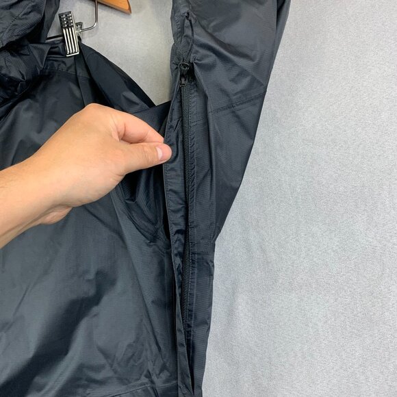 Mountain Hardwear Mens Rain Jacket XL Black Zip Waterproof Taped Seams Vapordry - Picture 11 of 13